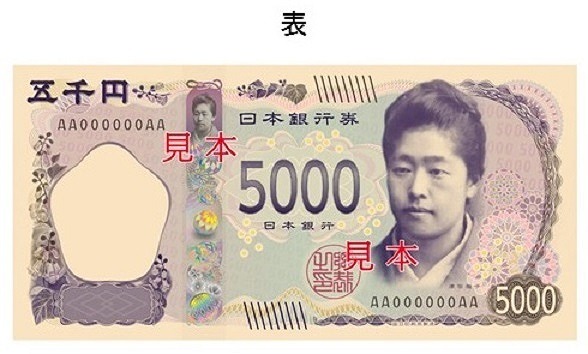 新紙幣発行5000円（表）津田梅子