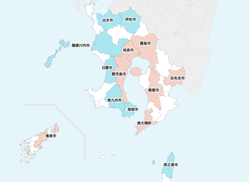 17鹿児島県聖火リレーマップ