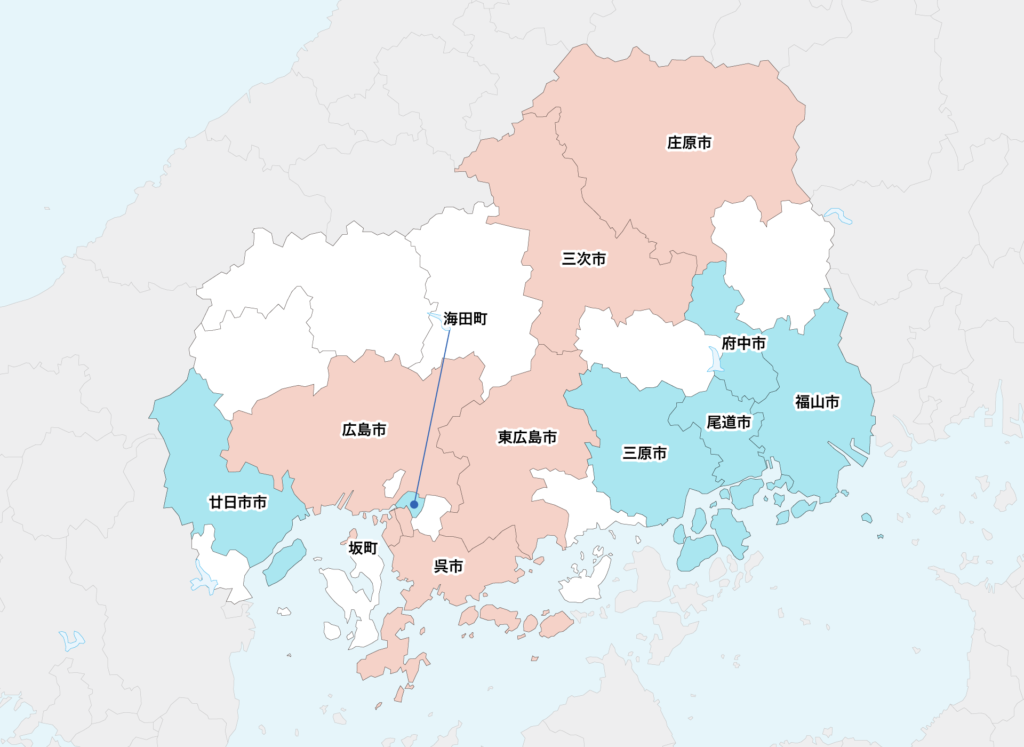 25広島県聖火リレーマップ