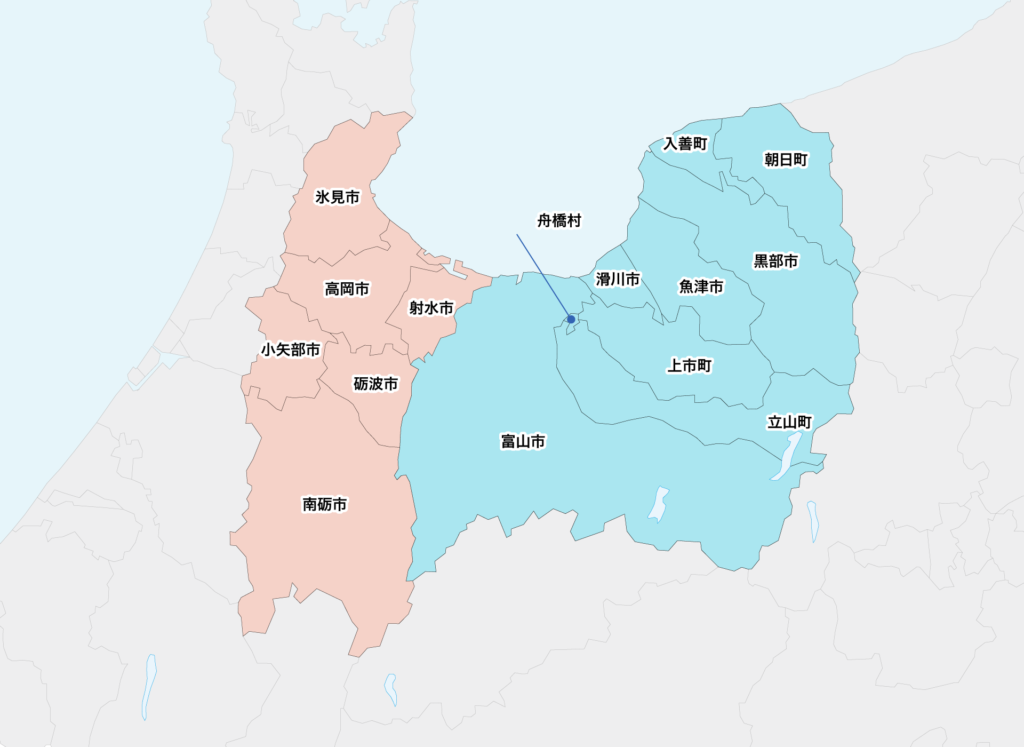 33富山県聖火リレーマップ