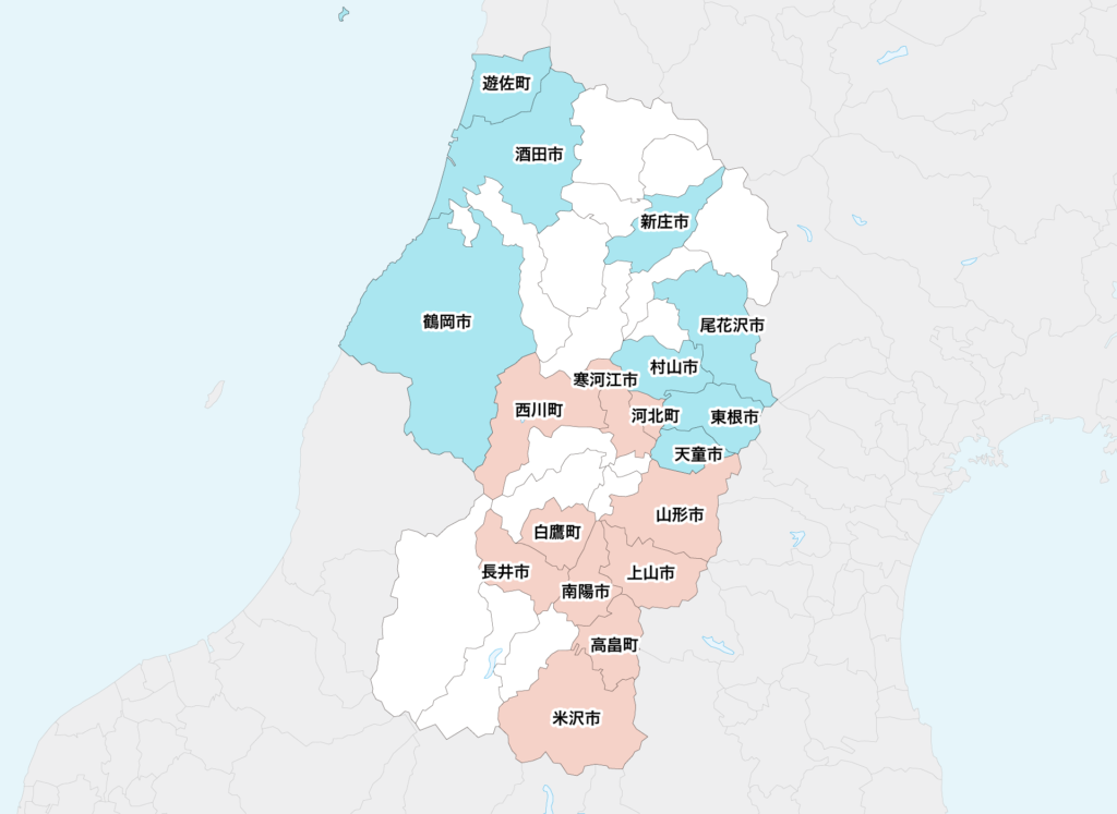 35山形県聖火リレーマップ